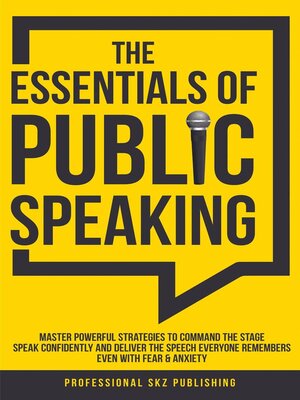 cover image of The Essentials of Public Speaking